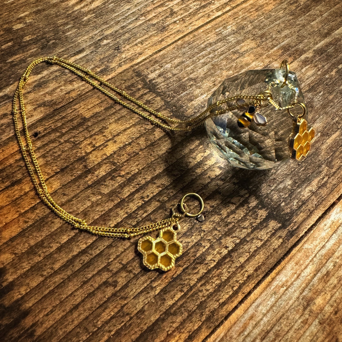 Crystal HoneyBee Suncatcher